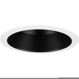 Progress Lighting - P806006-031 - One Light Baffle Trim - 6In Recessed Shallow - Black