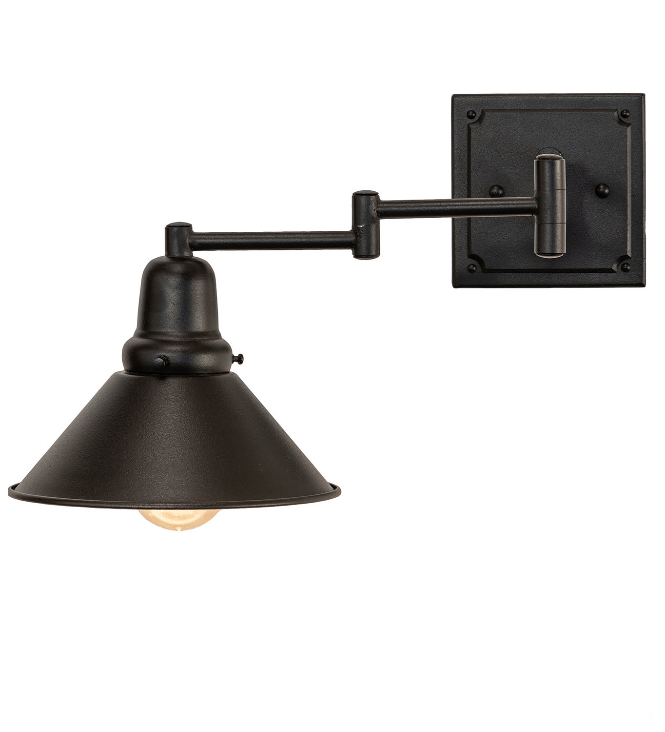 Meyda Tiffany - 251126 - One Light Wall Sconce - Swingarm - Textured Black & Pewter