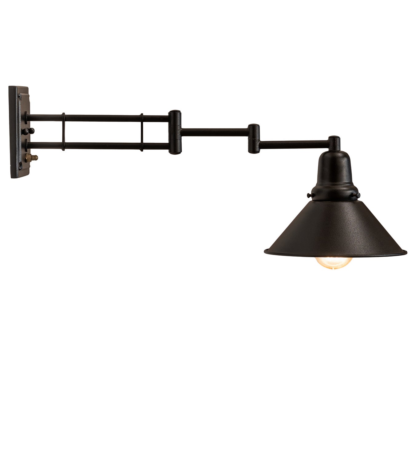 Meyda Tiffany - 251126 - One Light Wall Sconce - Swingarm - Textured Black & Pewter