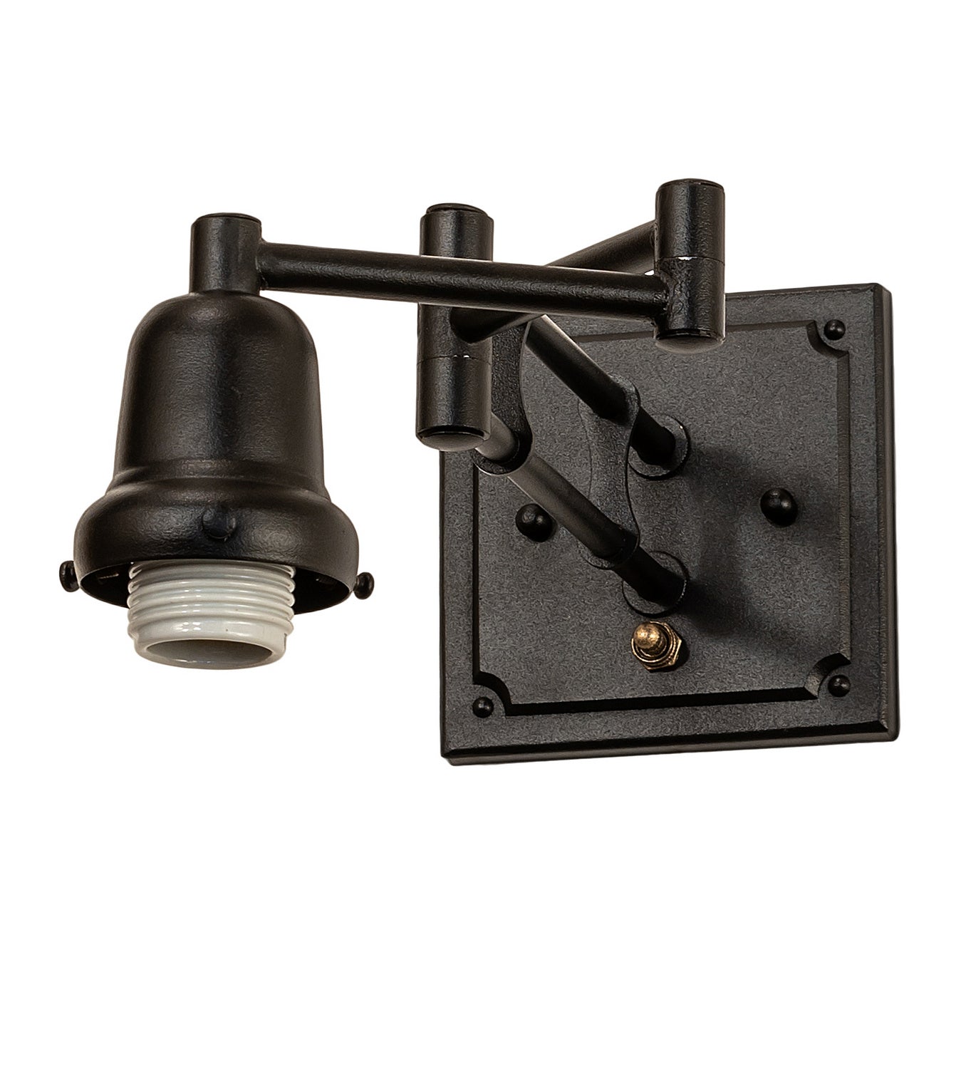 Meyda Tiffany - 251126 - One Light Wall Sconce - Swingarm - Textured Black & Pewter