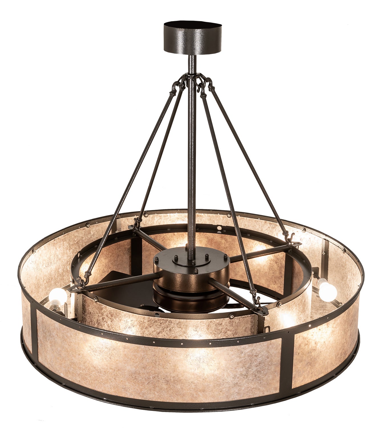 Meyda Tiffany - 252139 - Eight Light Chandel-Air - Smythe Craftsman - Textured Timeless Bronze