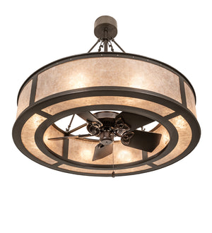 Meyda Tiffany - 252139 - Eight Light Chandel-Air - Smythe Craftsman - Textured Timeless Bronze