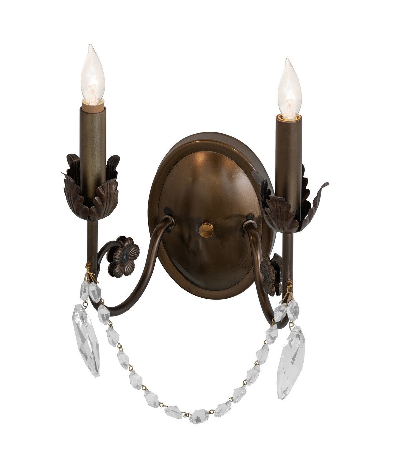 Meyda Tiffany - 252340 - Two Light Wall Sconce - Antonia - Antique Copper