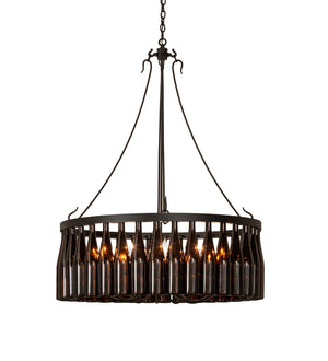 Meyda Tiffany - 252685 - 12 Light Chandelier - Tuscan Vineyard - Black Metal