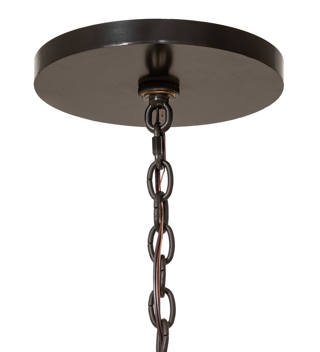 Meyda Tiffany - 253605 - Eight Light Pendant - Kitzi - Timeless Bronze & White