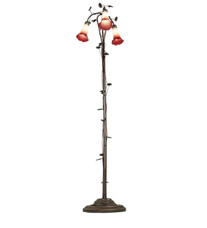 Meyda Tiffany - 255130 - Three Light Floor Lamp - Seafoam/Cranberry - Mahogany Bronze