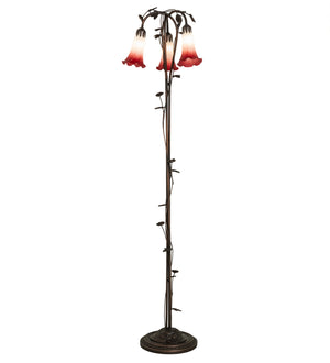 Meyda Tiffany - 255131 - Three Light Floor Lamp - Pink/White - Mahogany Bronze