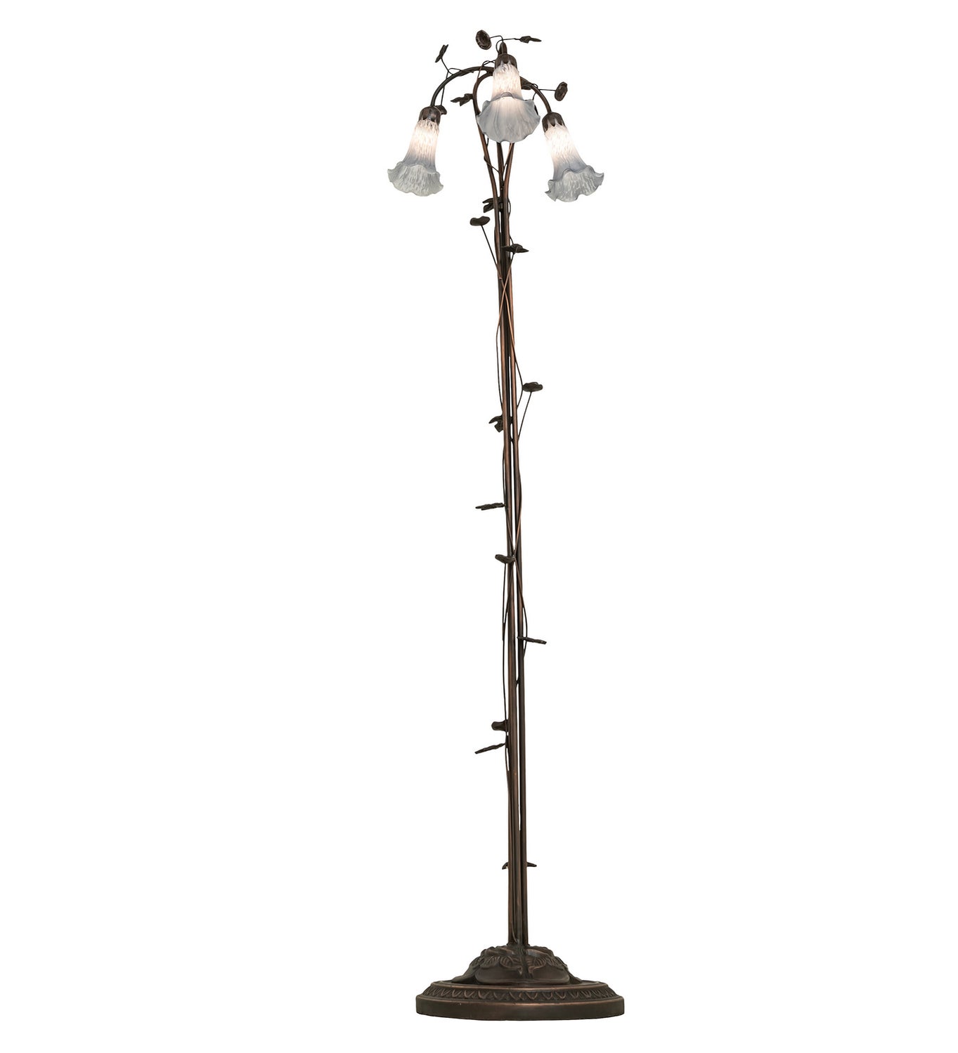 Meyda Tiffany - 255132 - Three Light Floor Lamp - Gray - Mahogany Bronze