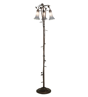 Meyda Tiffany - 255132 - Three Light Floor Lamp - Gray - Mahogany Bronze