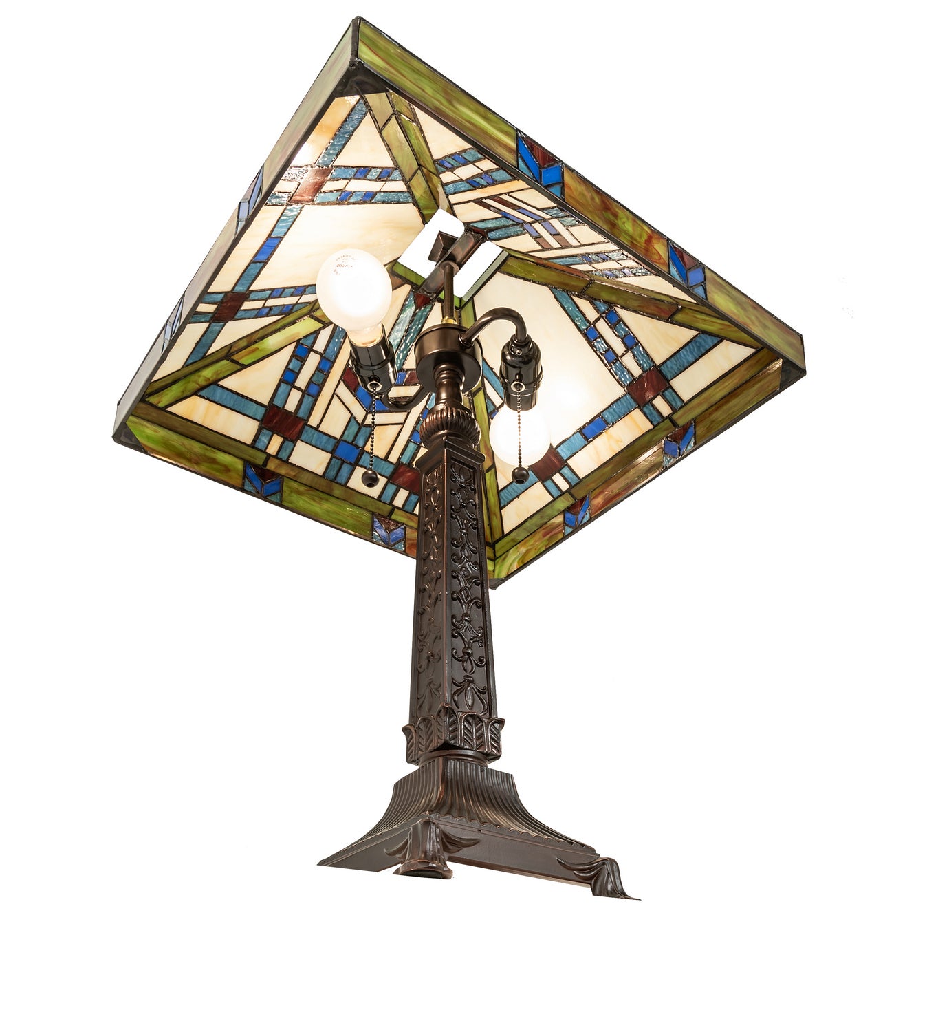 Meyda Tiffany - 255909 - Two Light Table Lamp - Prairie Wheat - Mahogany Bronze