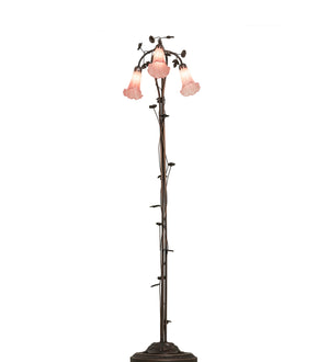 Meyda Tiffany - 38444 - Three Light Floor Lamp - Pink - Mahogany Bronze