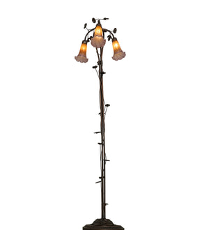 Meyda Tiffany - 38635 - Three Light Floor Lamp - Amber/Purple - Mahogany Bronze