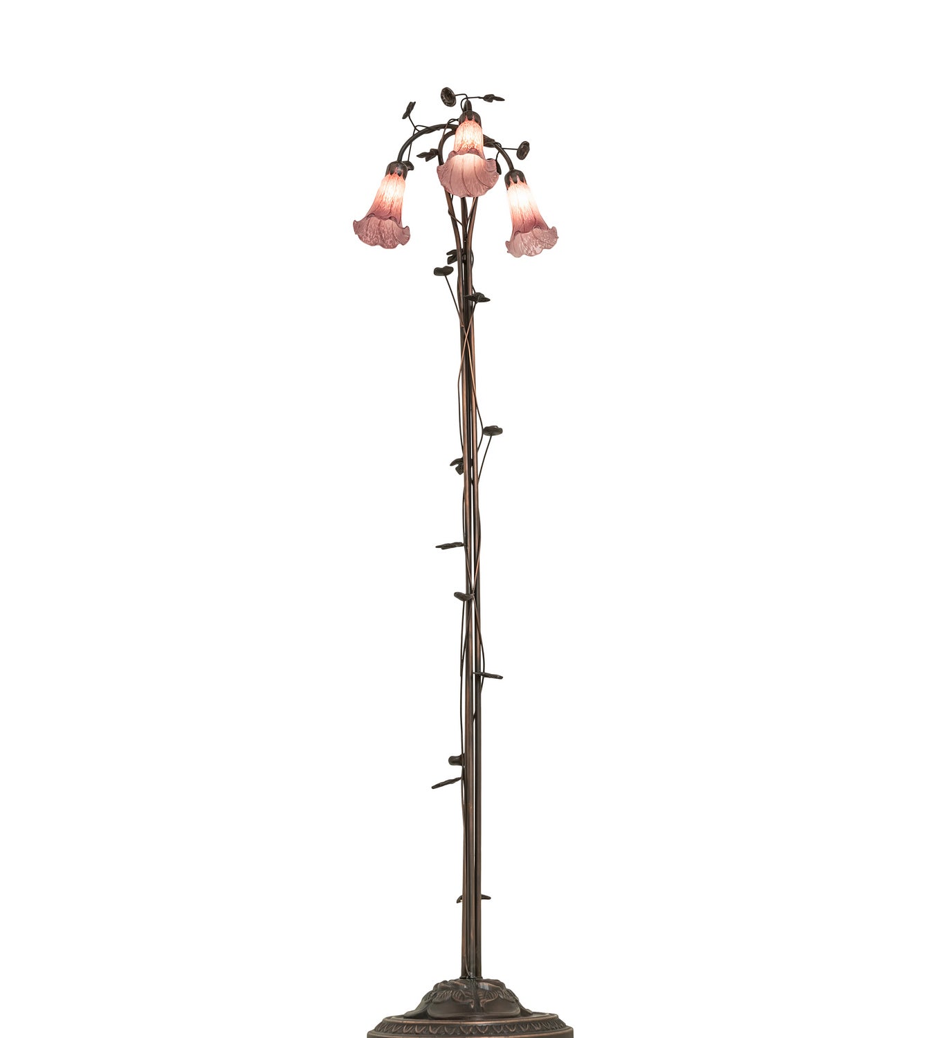 Meyda Tiffany - 48433 - Three Light Floor Lamp - Lavender - Mahogany Bronze