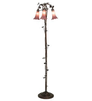 Meyda Tiffany - 48433 - Three Light Floor Lamp - Lavender - Mahogany Bronze