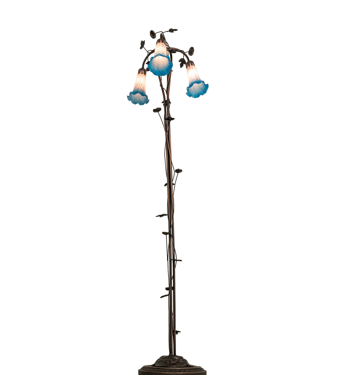 Meyda Tiffany - 71882 - Three Light Floor Lamp - Pink/Blue - Mahogany Bronze