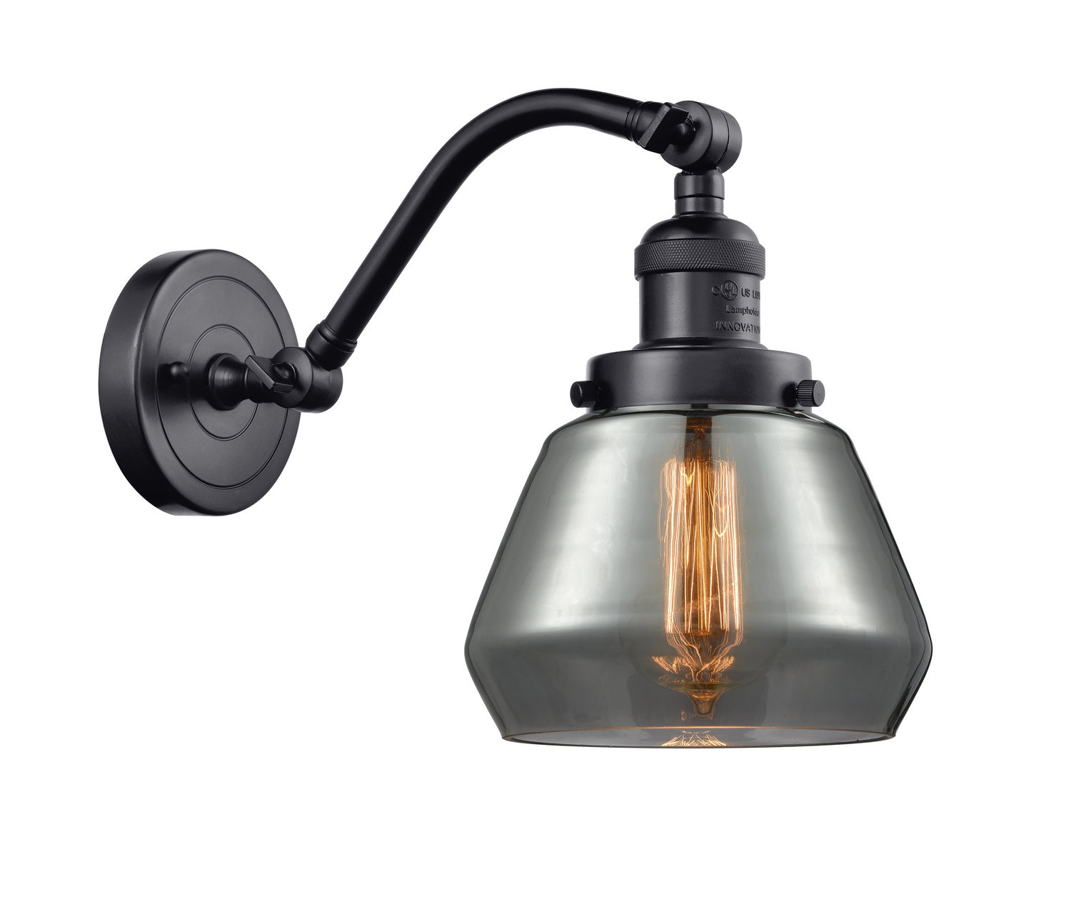 Innovations - 515-1W-BK-G173 - One Light Wall Sconce - Franklin Restoration - Matte Black