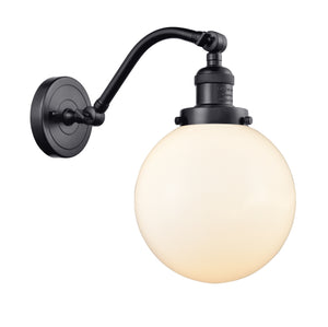 Innovations - 515-1W-BK-G201-8 - One Light Wall Sconce - Franklin Restoration - Matte Black