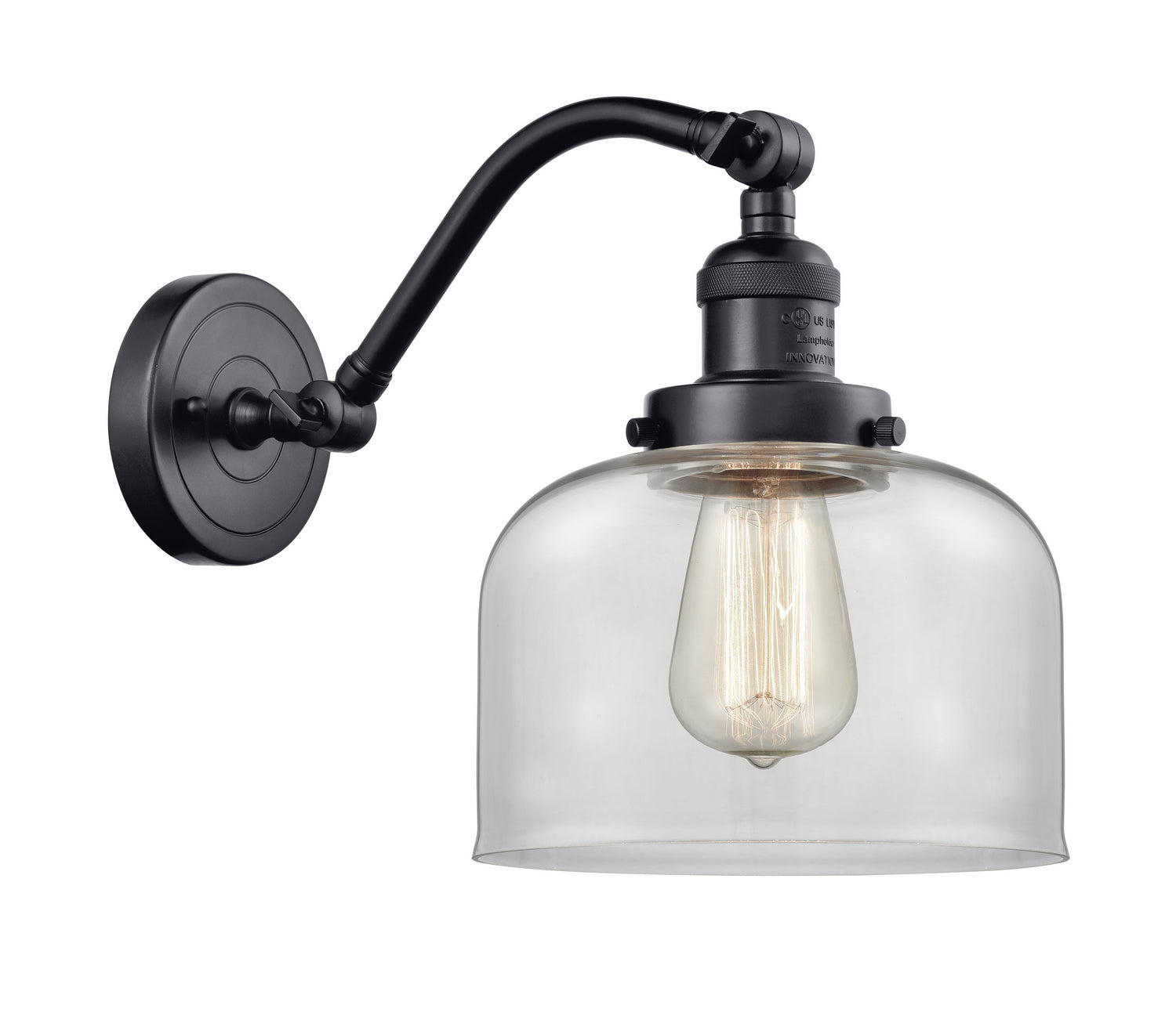 Innovations - 515-1W-BK-G72 - One Light Wall Sconce - Franklin Restoration - Matte Black