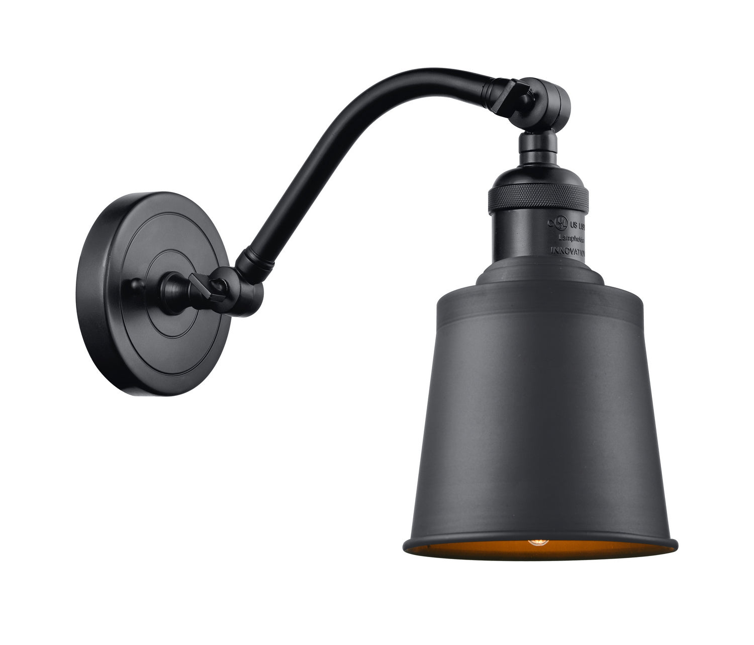 Innovations - 515-1W-BK-M9-BK-LED - LED Wall Sconce - Franklin Restoration - Matte Black