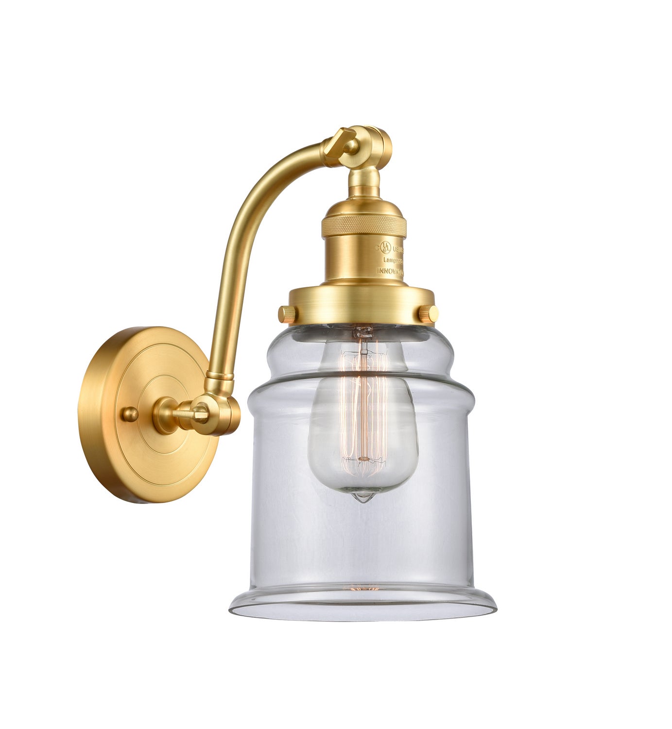 Innovations - 515-1W-SG-G182 - One Light Wall Sconce - Franklin Restoration - Satin Gold