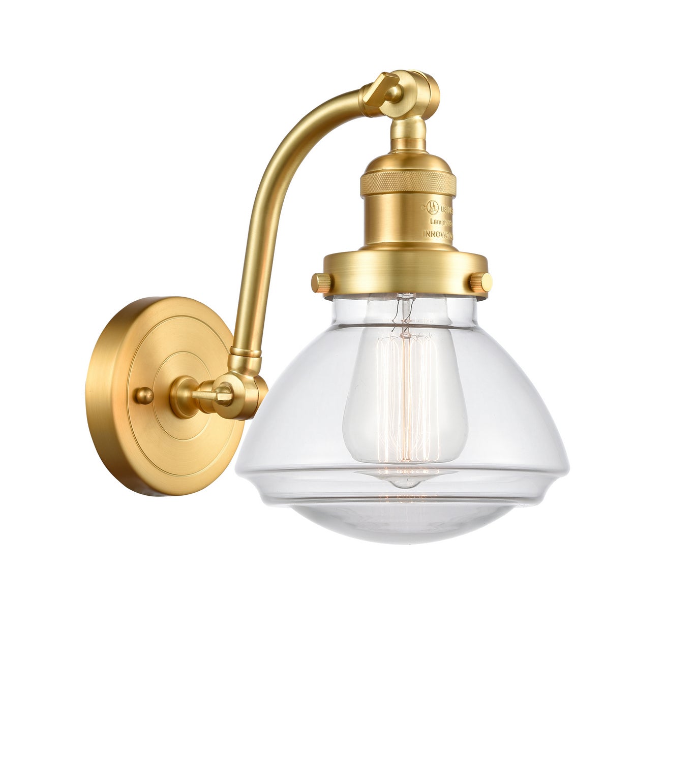 Innovations - 515-1W-SG-G322 - One Light Wall Sconce - Franklin Restoration - Satin Gold