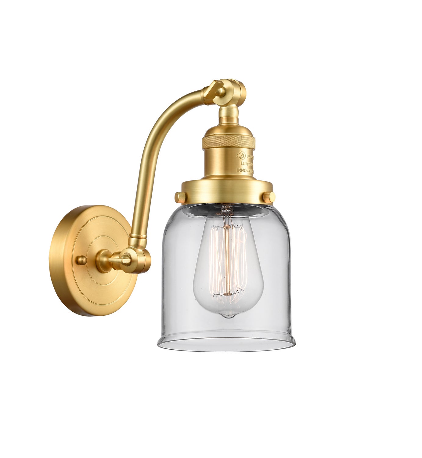 Innovations - 515-1W-SG-G52 - One Light Wall Sconce - Franklin Restoration - Satin Gold