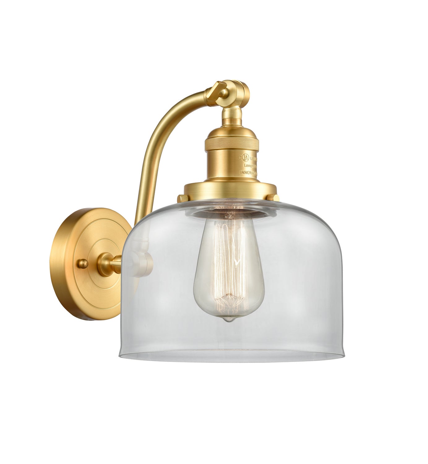 Innovations - 515-1W-SG-G72 - One Light Wall Sconce - Franklin Restoration - Satin Gold