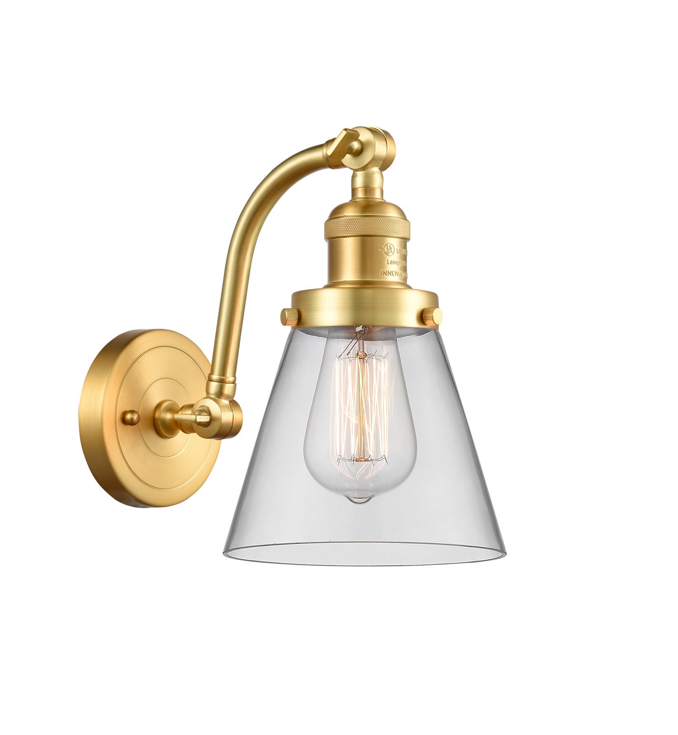 Innovations - 515-1W-SG-G62 - One Light Wall Sconce - Franklin Restoration - Satin Gold