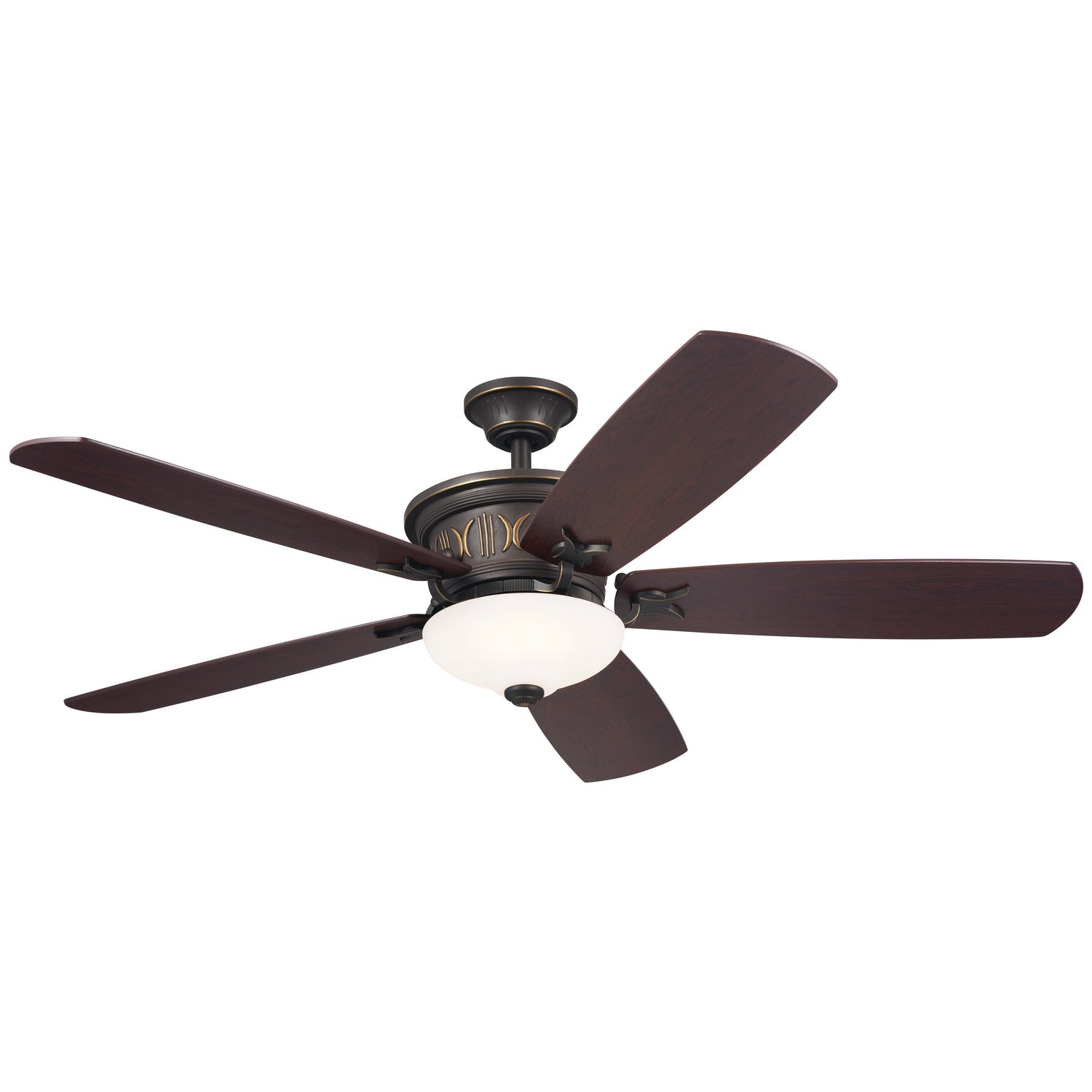 Kichler - 300325OZ - 56"Ceiling Fan - Crescent - Olde Bronze with Gold Highlights