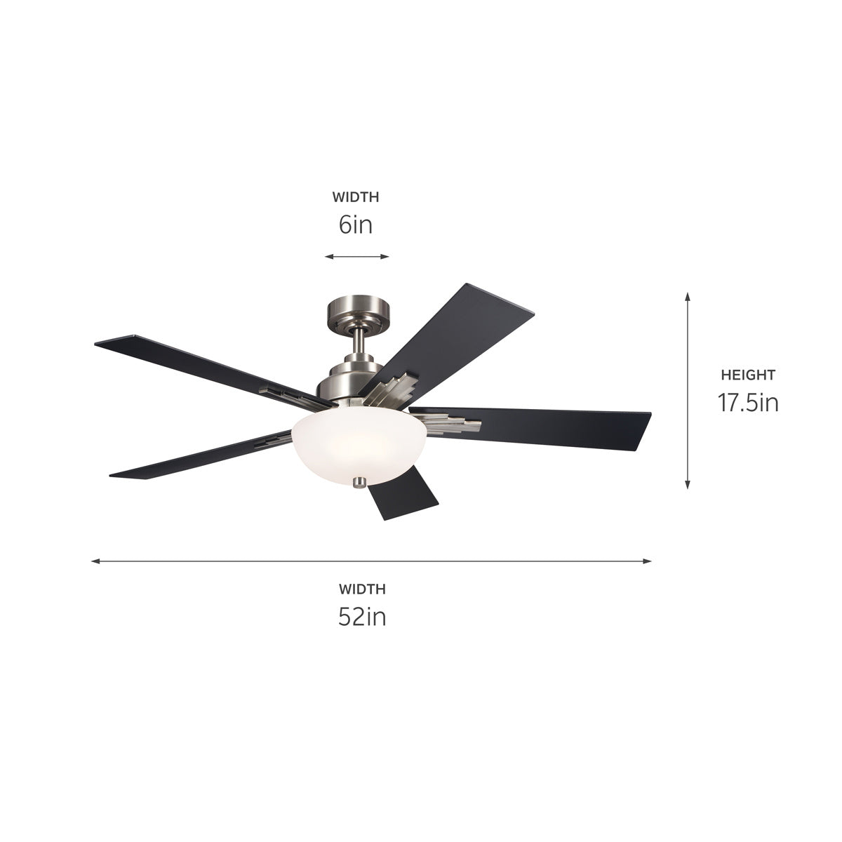 Kichler - 300345BSS - 52"Ceiling Fan - Vinea - Brushed Stainless Steel