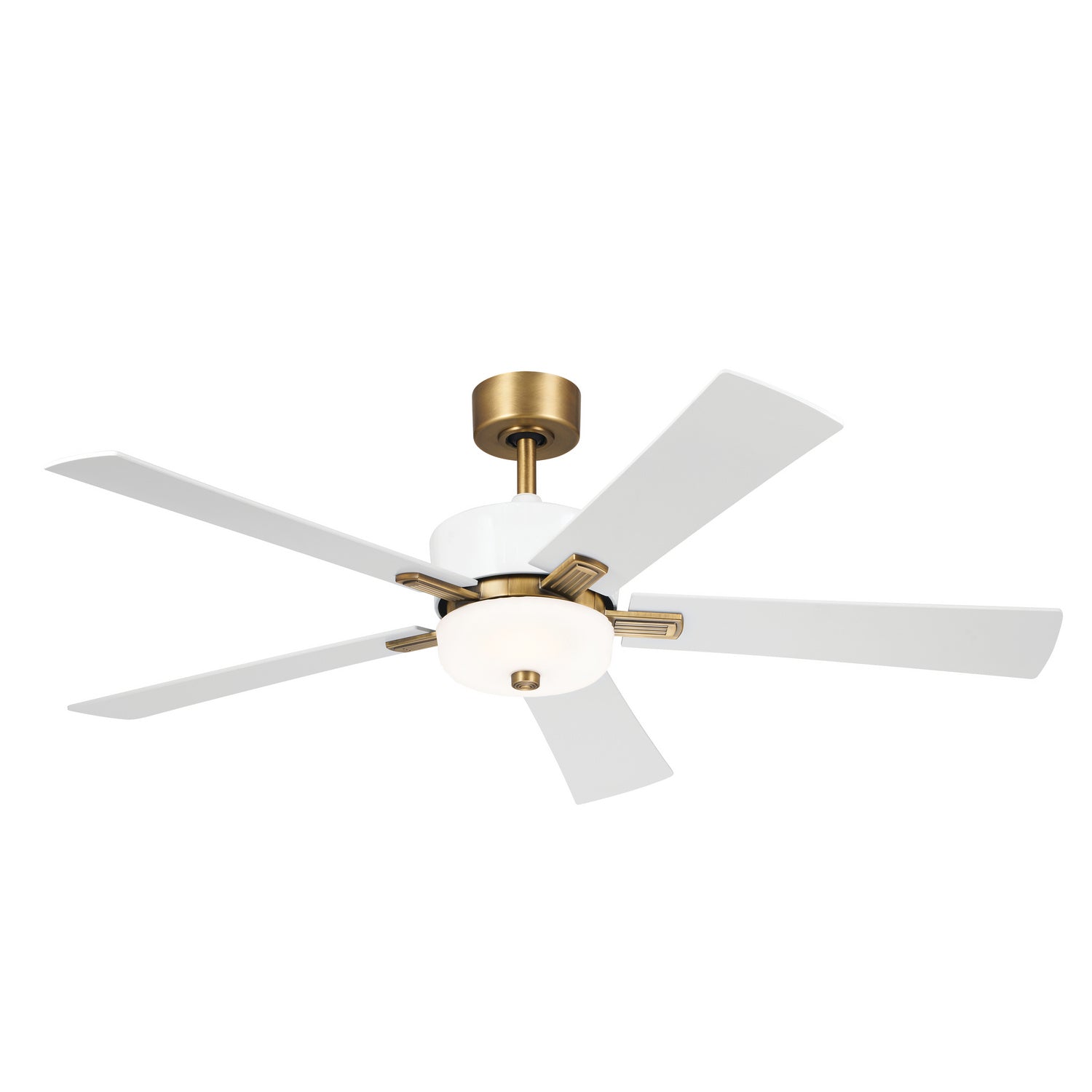 Kichler - 300395WH - 56"Ceiling Fan - Icon - Brushed Natural Brass