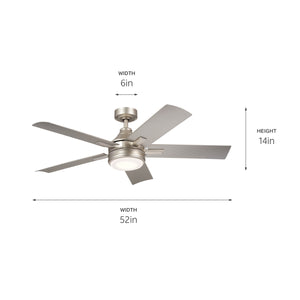 Kichler - 310075NI - 52"Ceiling Fan - Tide - Brushed Nickel