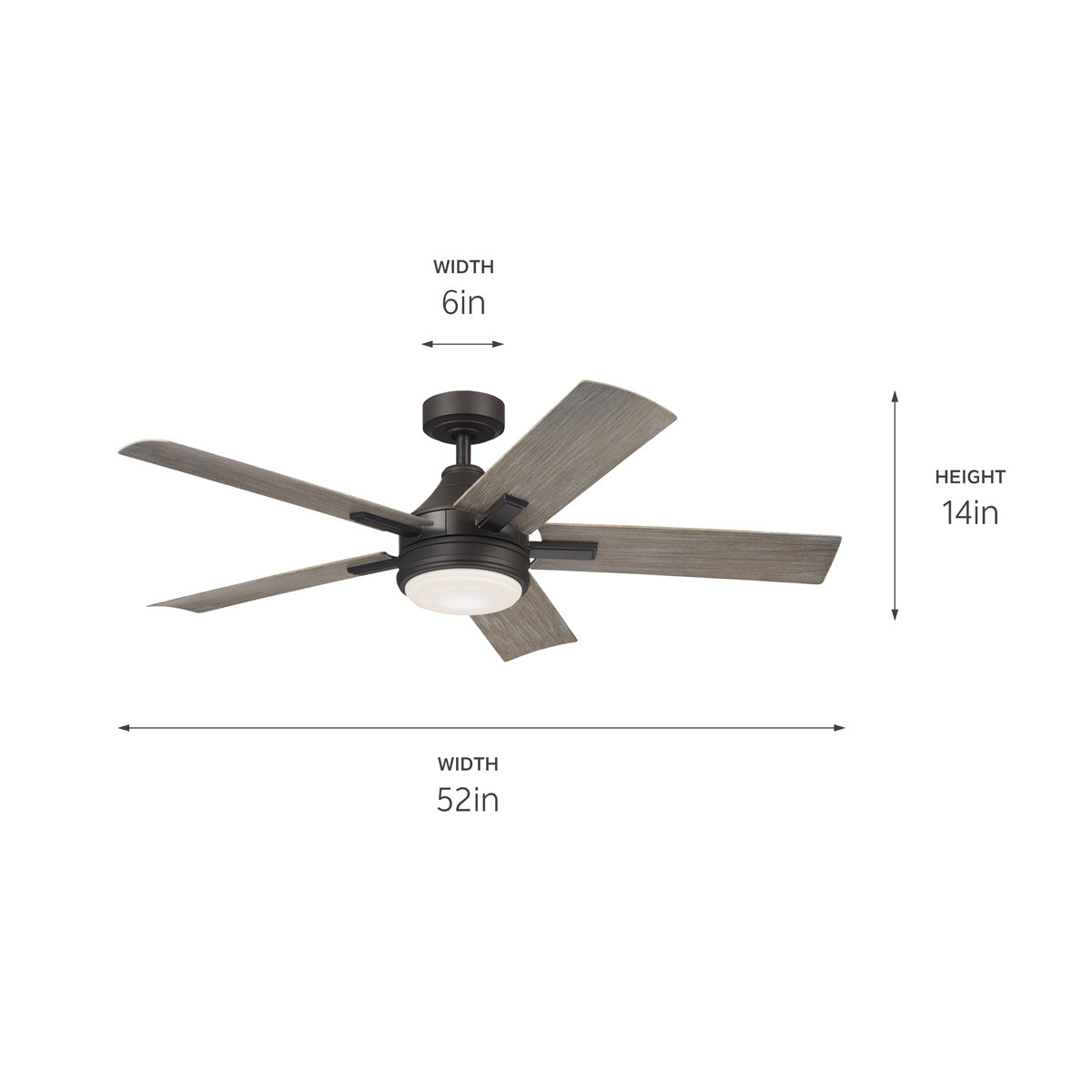 Kichler - 310075OZ - 52"Ceiling Fan - Tide - Olde Bronze