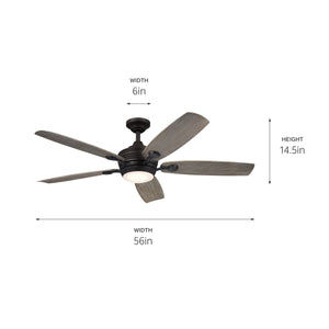 Kichler - 310080OZ - 56"Ceiling Fan - Tranquil - Olde Bronze