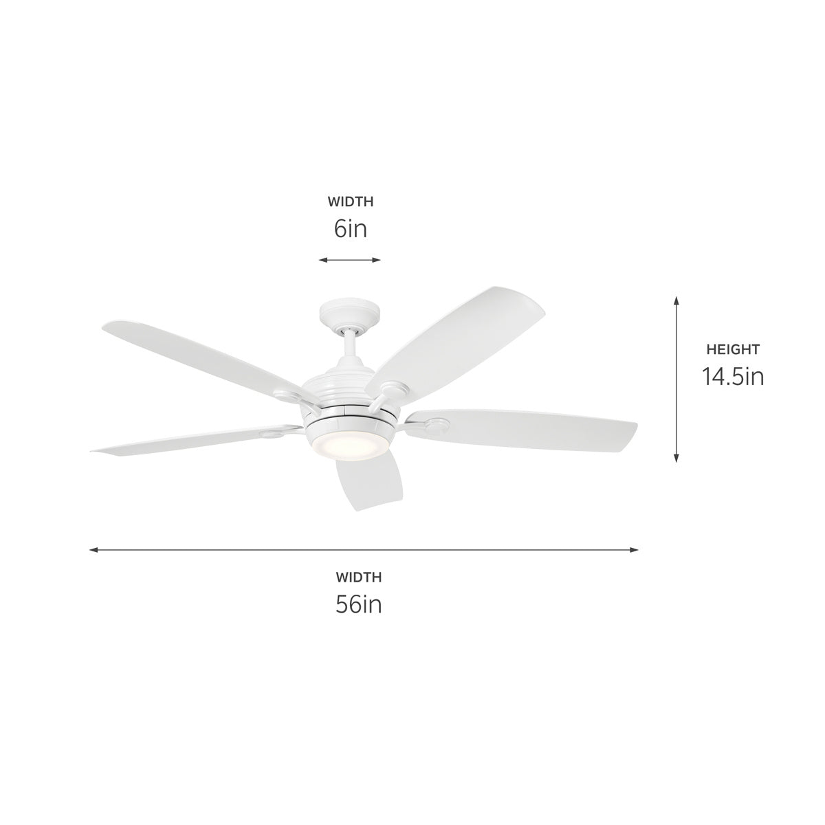 Kichler - 310080WH - 56"Ceiling Fan - Tranquil - White