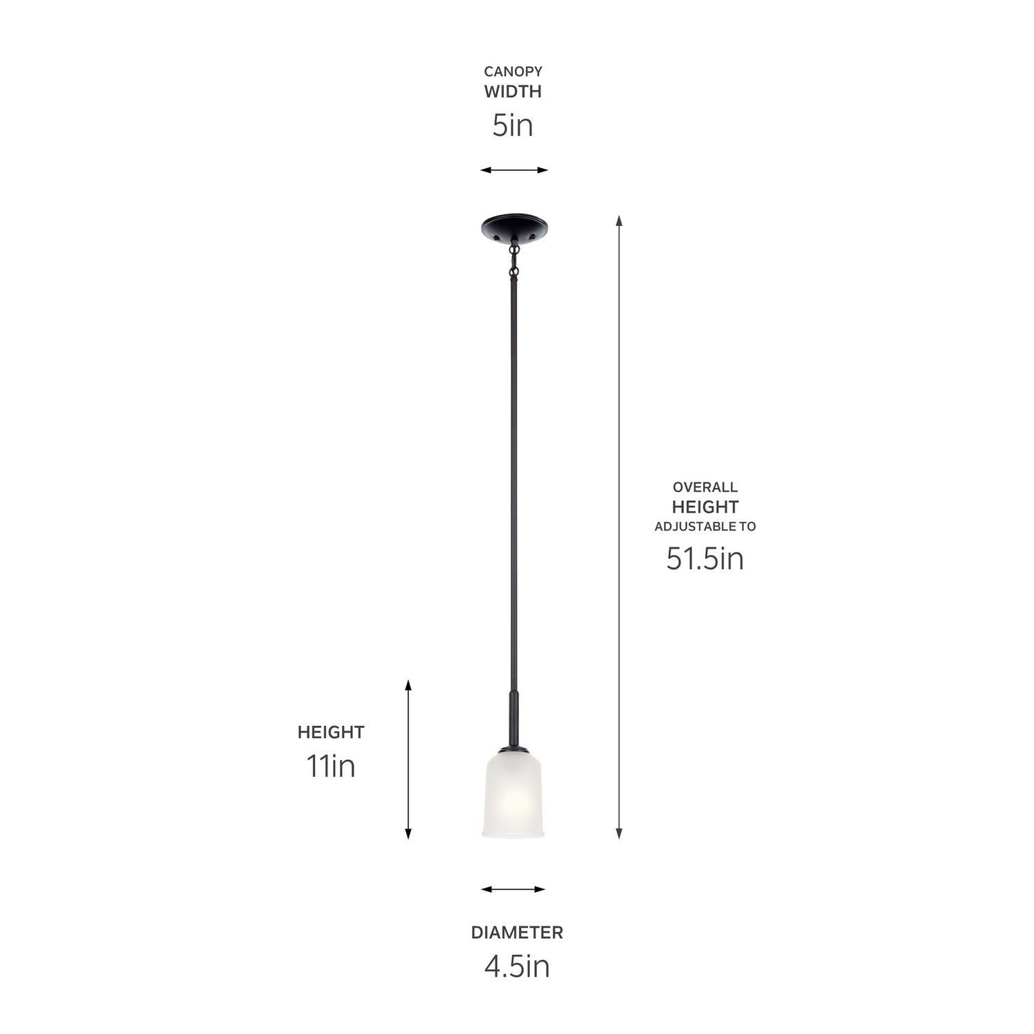 Kichler - 43674BK - One Light Mini Pendant - Shailene - Black