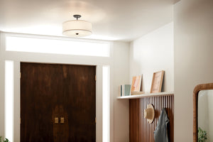 Kichler - 43675BK - Three Light Semi Flush Mount - Shailene - Black