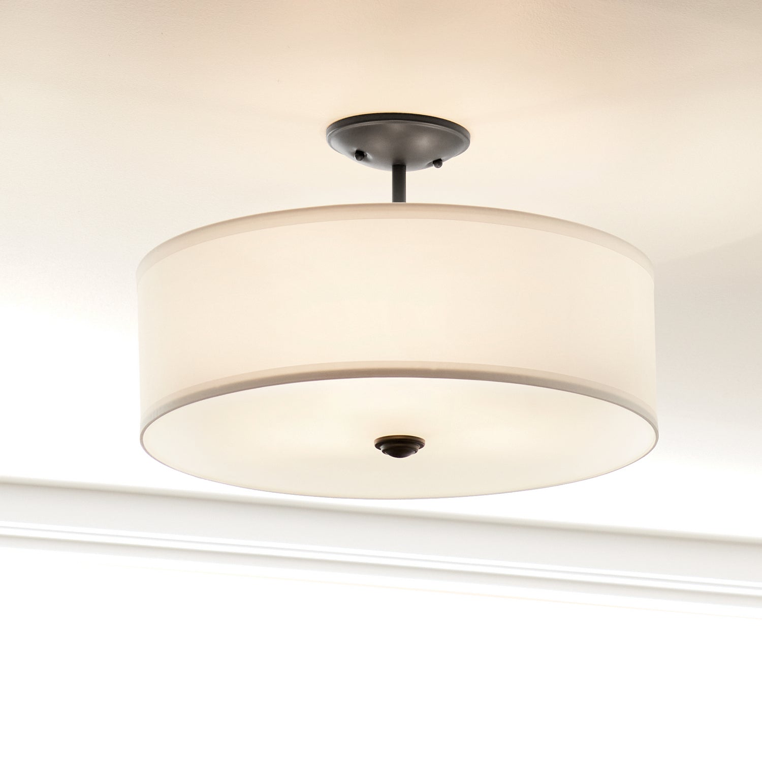 Kichler - 43675BK - Three Light Semi Flush Mount - Shailene - Black