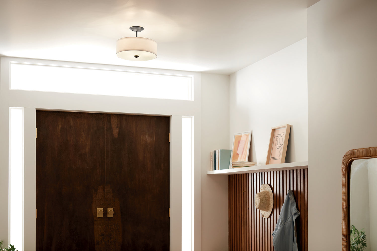 Kichler - 43692BK - Three Light Semi Flush Mount - Shailene - Black