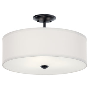 Kichler - 43692BK - Three Light Semi Flush Mount - Shailene - Black