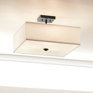 Kichler - 43693BK - Three Light Semi Flush Mount - Shailene - Black