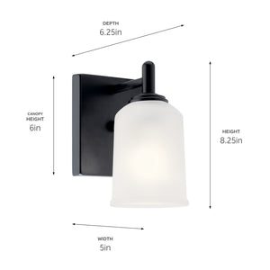 Kichler - 45572BK - One Light Wall Sconce - Shailene - Black