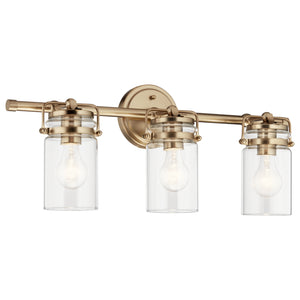 Kichler - 45689CPZ - Three Light Bath - Brinley - Champagne Bronze