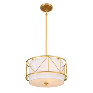 Kichler - 52074CLG - Three Light Pendant/Semi Flush - Birkleigh - Classic Gold