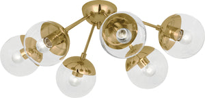 Robert Abbey - 1217 - Six Light Flushmount - Celeste - Modern Brass