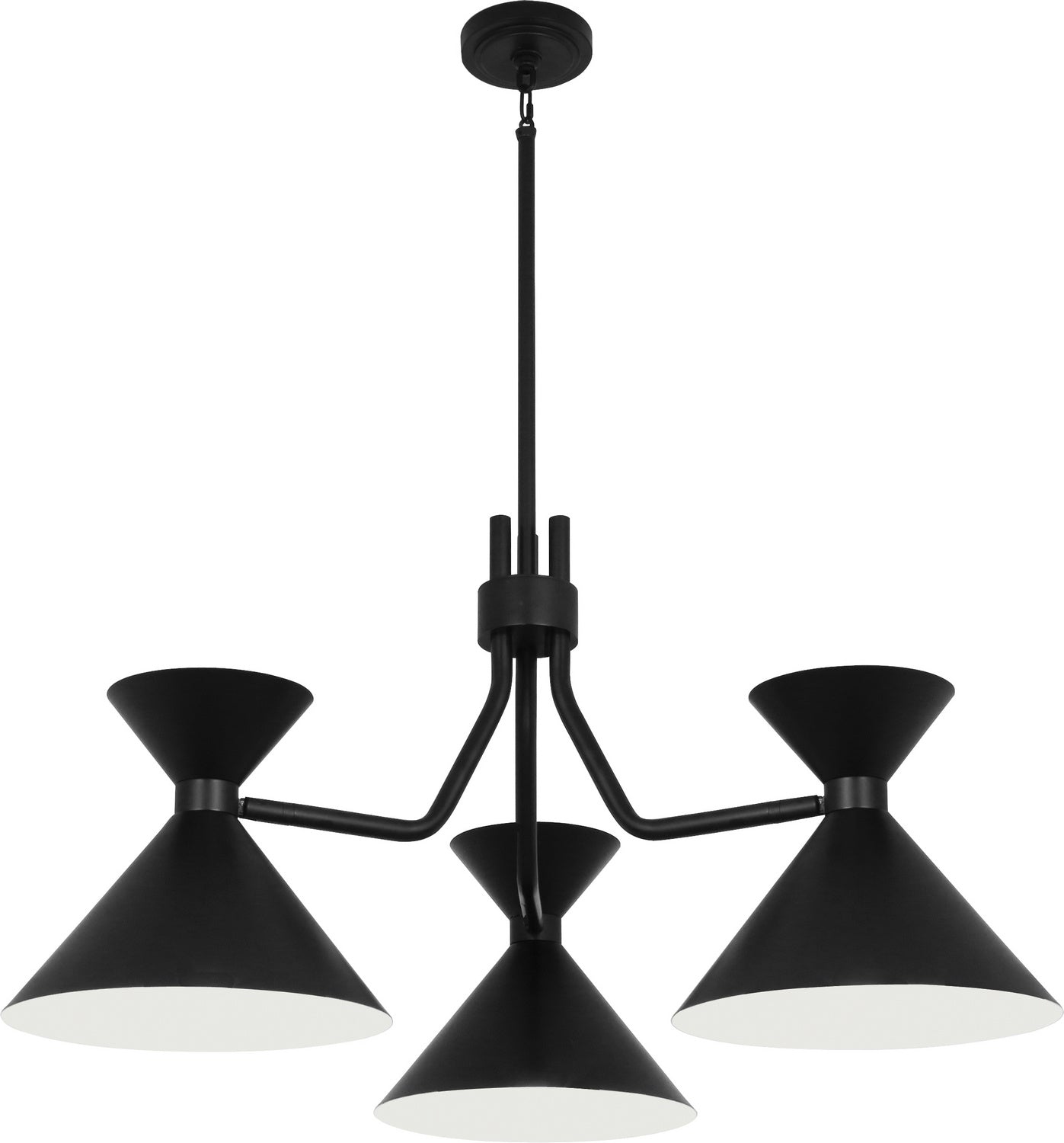 Robert Abbey - 1254 - Three Light Chandelier - Cinch - Matte Black