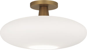 Robert Abbey - 2039 - One Light Flushmount - Rico Espinet Ovo - Aged Brass