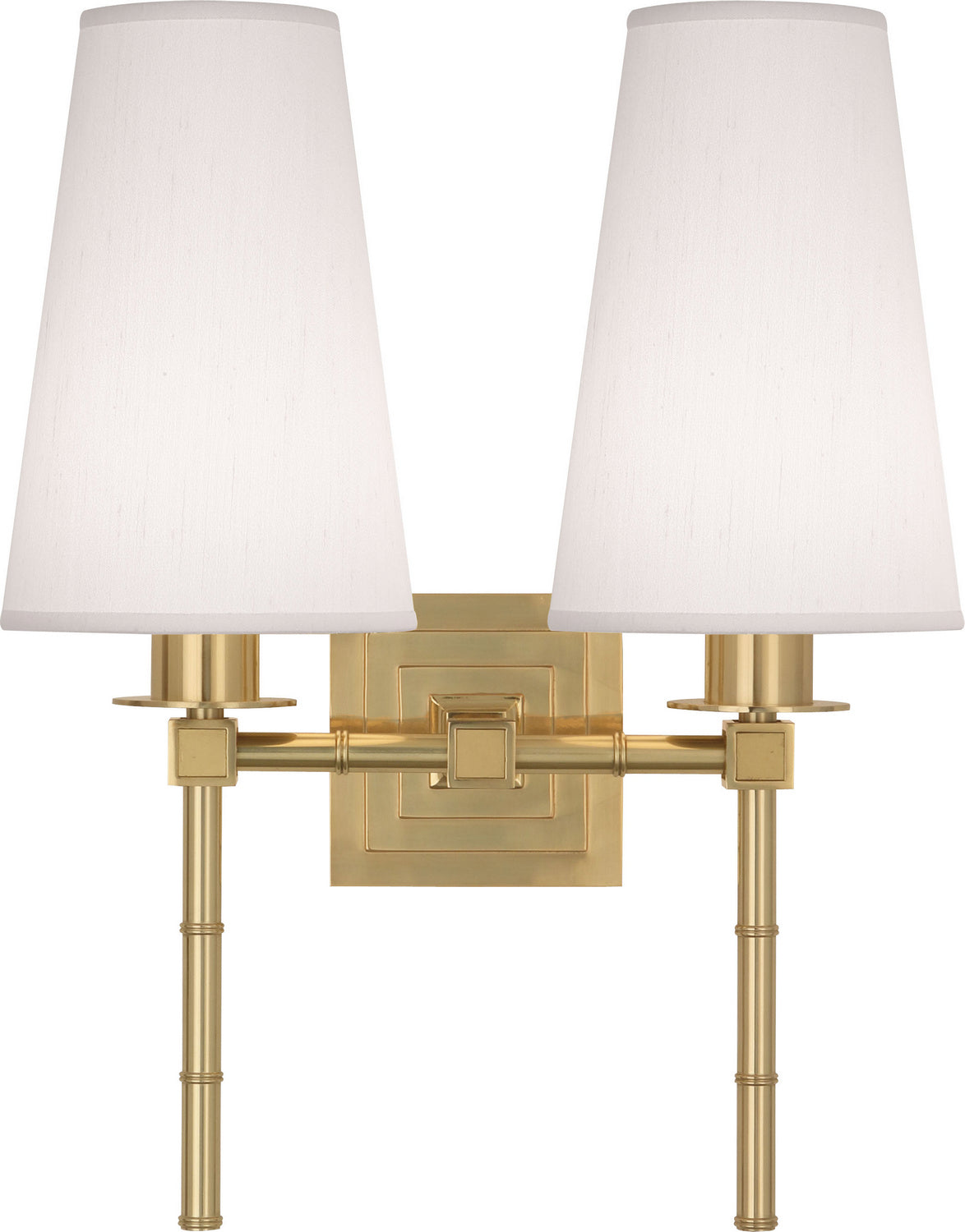 Robert Abbey - 724W - Two Light Wall Sconce - Jonathan Adler Meurice - Modern Brass