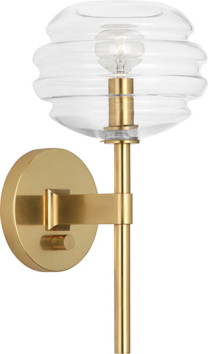 Robert Abbey - CL66 - One Light Wall Sconce - Horizon - Modern Brass w/ Clear Glass