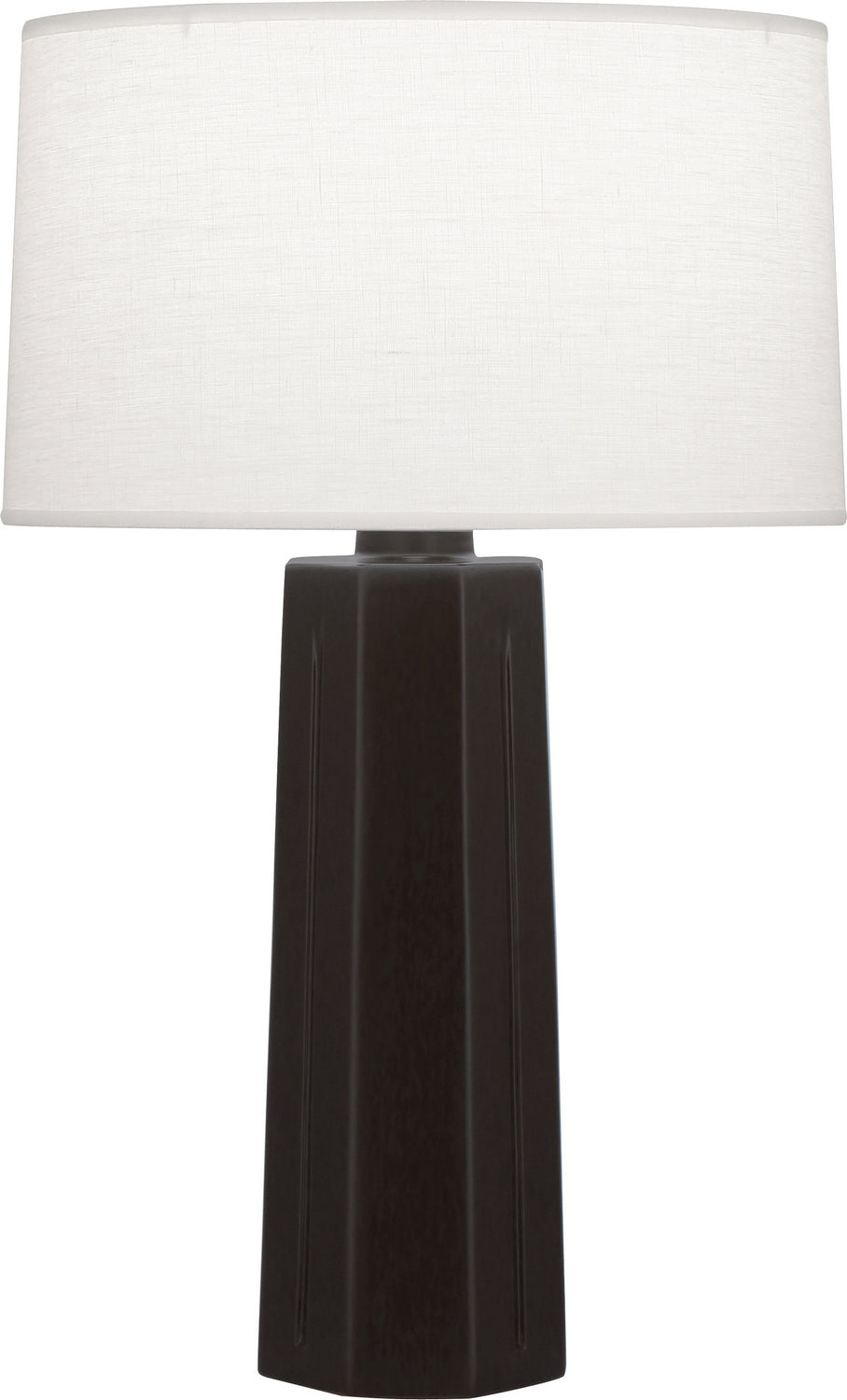 Robert Abbey - MCF60 - One Light Table Lamp - Mason - Matte Coffee Glazed Ceramic w/Polished Nickel